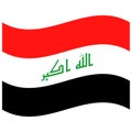 National flag of Iraq - Flat color icon.