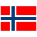 National flag of Norway - Flat color icon. Royalty Free Stock Photo