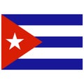 National flag of Cuba - Flat color icon. Royalty Free Stock Photo