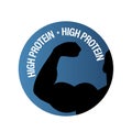 `high protein` vector icon.diatery suppliment abstract Royalty Free Stock Photo
