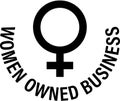 Women owned business vector icon