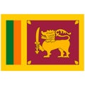 National flag of Sri Lanka - Flat color icon.