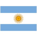 National flag of Argentina - Flat color icon.