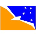 National flag of Tierra del Fuego Province - Argentina - Flat color icon.