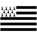 National flag of Brittany - Flat color icon.