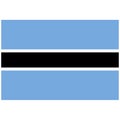 National flag of Botswana - Flat color icon. Royalty Free Stock Photo