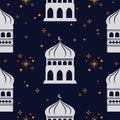 Ramadan kareem mosque design seamless pattern