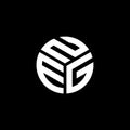 NEG letter logo design on black background. NEG creative initials letter logo concept. Royalty Free Stock Photo