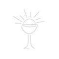 Symbol of holy communion bread and wine, vector illustration Royalty Free Stock Photo