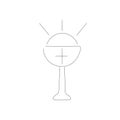 Symbol of holy communion bread and wine, vector illustration Royalty Free Stock Photo