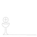 Symbol of holy communion bread and wine, vector illustration Royalty Free Stock Photo