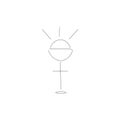 Symbol of holy communion bread and wine, vector illustration Royalty Free Stock Photo