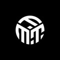 FMT letter logo design on black background. FMT creative initials letter logo concept. FMT letter design.