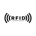 RFID tag icon. Radio Frequency Identification symbol. Isolated on a blank, editable and changeable background. Royalty Free Stock Photo