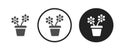 Flower pot icon . web icon set Royalty Free Stock Photo