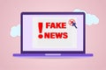 Fake news. Propaganda in the mass media. Conceptual background. Vector illustration