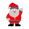 WebVector illustration of santa claus. Winter. Christmas and New Year. Isolated on a blank background editable and color changeabl