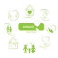 donate vector icons heart love charity