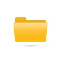 Yellow folder vector illustration Royalty Free Stock Photo