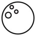 bowling ball line art icon vector Royalty Free Stock Photo