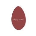 Easter red egg on white background, vector illustration Royalty Free Stock Photo