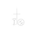 Sign of holy communion bread and wine, vector illustration Royalty Free Stock Photo