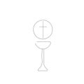 Sign of holy communion bread and wine, vector illustration Royalty Free Stock Photo