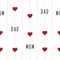 Seamless pattern mom and dad.