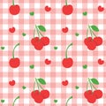 Seamless vector pattern background of cherries