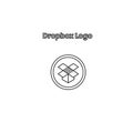 Dropbox platform logo vector symbol