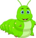 Cute caterpillar cartoon on white background Royalty Free Stock Photo