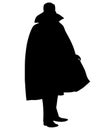 Count Dracula. black silhouette of Count Dracula