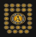 Western Style Cowboy Belt Buckle Alphabet Monogram Master Collection Set