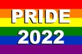 Pride 2022. LGBT flag. The LGBT pride flag or rainbow pride flag includes the flag of the lesbian, gay, bisexual, and transgender Royalty Free Stock Photo