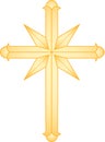 Golden scientology cross religious symbol Royalty Free Stock Photo