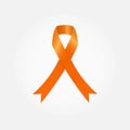 The orange awareness ribbon