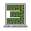 Three years Anniversary icon. Royalty Free Stock Photo