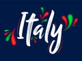 Italy Patriotic Banner design Italian flag colors vector illustration Royalty Free Stock Photo