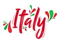 Italy Patriotic Banner design Italian flag colors vector illustration Royalty Free Stock Photo