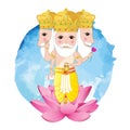 Lord Brahma Ji illustration indian gods Royalty Free Stock Photo