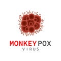 Monkeypox virus banner. Monkey Pox virus outbreak pandemic vector illustration Royalty Free Stock Photo