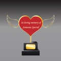 Heart with angel wings, sympathy gift, soul jouney, memorial, remembrance, commemorate, loved one loss