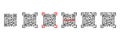 QR code and Bar code set. Royalty Free Stock Photo