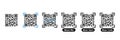 QR code and Bar code set. Royalty Free Stock Photo