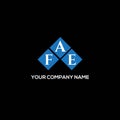 AFE letter logo design on black background. AFE creative initials letter logo concept. AFE letter design. Royalty Free Stock Photo