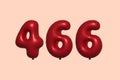 Red Helium Balloon 3D Number 466 Royalty Free Stock Photo