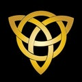 Celtic Trinity, Triskelion, Holy Trinity spiritual gold symbol