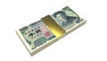 Japanese yen currency 3d rendering