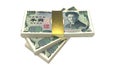 Japanese yen currency 3d rendering Royalty Free Stock Photo