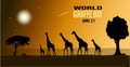 World Giraffe Day is an annual event initiated by Giraffe Conservation Federation to celebrate the longest-necked animal